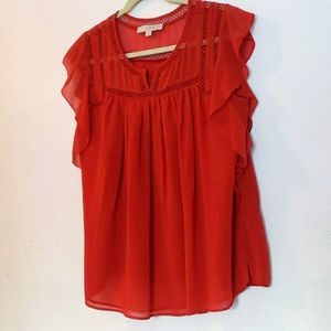 Loft sleeveless burnt orange (S)